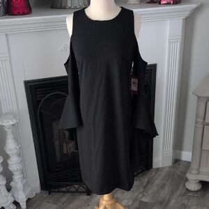 Vince Camuto Elegant Black Cold Shoulder Dress Size Small New With Tag
